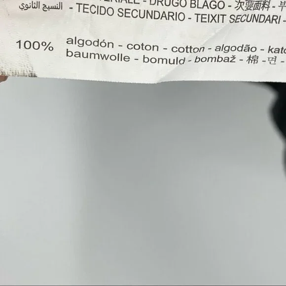 Zara Peplum Long Sleeve Elastic Cuff 100% Cotton Gray Size Small - Picture 5 of 5